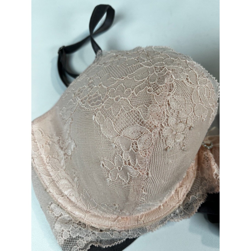WOMENS MONTELLE INTIMATES CREM‎ FLORAL LACED BRA - 32/D - Picture 2 of 9